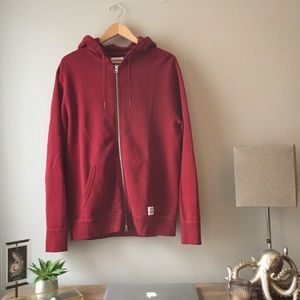 Converse Red Zip Up Hoodie